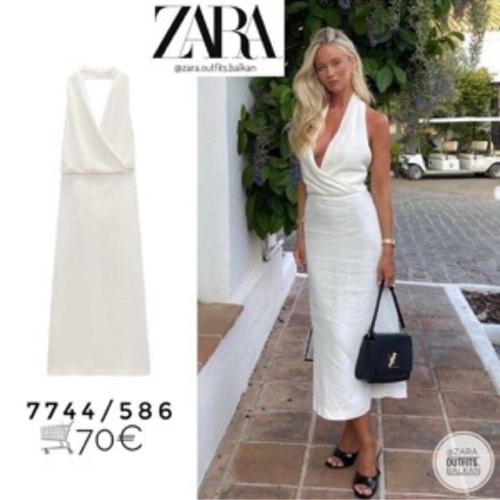 Zara blogger fav linen dress